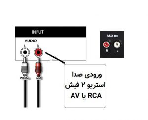 ورودی صدا 2 فیش AV RCA ضبط و سینمای خانگی